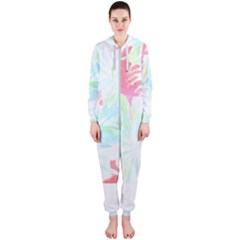 Tropical T- Shirt Tropical Graceful Forestry T- Shirt Hooded Jumpsuit (ladies) by maxcute