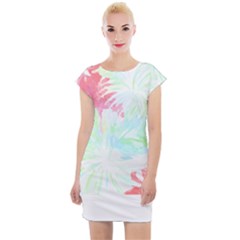 Tropical T- Shirt Tropical Graceful Forestry T- Shirt Cap Sleeve Bodycon Dress by maxcute