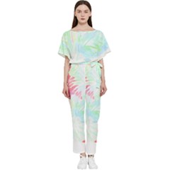 Tropical T- Shirt Tropical Graceful Forestry T- Shirt Batwing Lightweight Chiffon Jumpsuit by maxcute