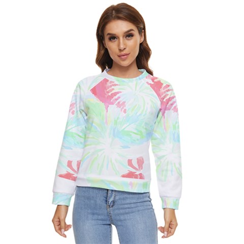 Tropical T- Shirt Tropical Graceful Forestry T- Shirt Women s Long Sleeve Raglan Tee by maxcute