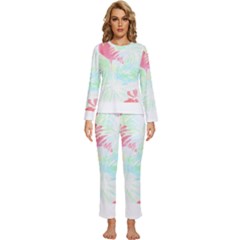 Tropical T- Shirt Tropical Graceful Forestry T- Shirt Womens  Long Sleeve Lightweight Pajamas Set