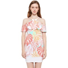 Tropical T- Shirt Tropical Graceful Globifloro T- Shirt Shoulder Frill Bodycon Summer Dress by maxcute