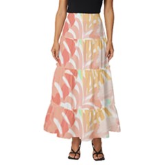 Tropical T- Shirt Tropical Graceful Globifloro T- Shirt Tiered Ruffle Maxi Skirt