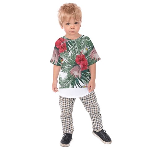 Tropical T- Shirt Tropical Handsome Flourishing T- Shirt Kids  Raglan Tee by maxcute