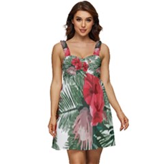 Tropical T- Shirt Tropical Handsome Flourishing T- Shirt Ruffle Strap Babydoll Chiffon Dress