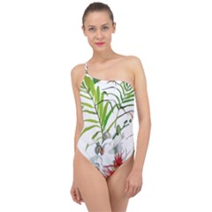 Tropical T- Shirt Tropical Handsome Preforation T- Shirt Classic One Shoulder Swimsuit by maxcute