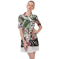 Tropical T- Shirt Tropical Handsome Sprout T- Shirt Belted Shirt Dress by maxcute