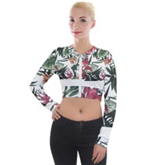 Tropical T- Shirt Tropical Handsome Sprout T- Shirt Long Sleeve Cropped Velvet Jacket by maxcute