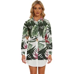 Tropical T- Shirt Tropical Handsome Sprout T- Shirt Womens Long Sleeve Shirt Dress