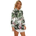 Tropical T- Shirt Tropical Handsome Sprout T- Shirt Womens Long Sleeve Shirt Dress View3