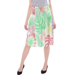 Tropical T- Shirt Tropical Leaves T- Shirt Midi Beach Skirt