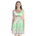 Tropical T- Shirt Tropical Leaves T- Shirt Split Back Mini Dress  View1