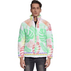 Tropical T- Shirt Tropical Leaves T- Shirt Men s Puffer Bubble Jacket Coat