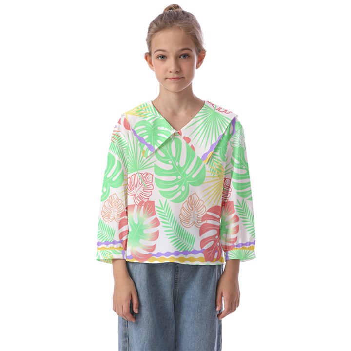 Tropical T- Shirt Tropical Leaves T- Shirt Kids  Sailor Shirt