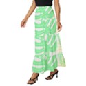 Tropical T- Shirt Tropical Leaves T- Shirt Tiered Ruffle Maxi Skirt View2