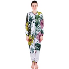 Tropical T- Shirt Tropical Magnificent Flower T- Shirt Onepiece Jumpsuit (ladies) by maxcute