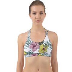 Tropical T- Shirt Tropical Magnificent Flower T- Shirt Back Web Sports Bra by maxcute