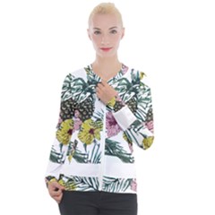 Tropical T- Shirt Tropical Magnificent Flower T- Shirt Casual Zip Up Jacket by maxcute