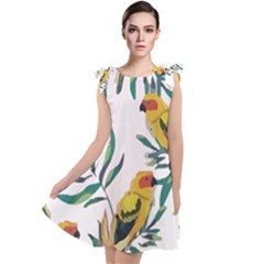 Tropical T- Shirt Tropical Magnificent Inforested T- Shirt Tie Up Tunic Dress by maxcute