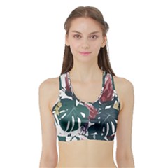 Tropical T- Shirt Tropical Magnificent Tiger T- Shirt Sports Bra With Border by maxcute