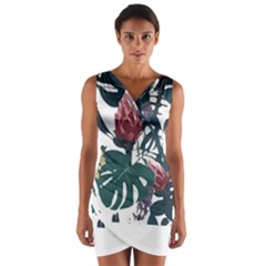 Tropical T- Shirt Tropical Magnificent Tiger T- Shirt Wrap Front Bodycon Dress by maxcute