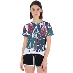 Tropical T- Shirt Tropical Magnificent Tiger T- Shirt Open Back Sport Tee by maxcute