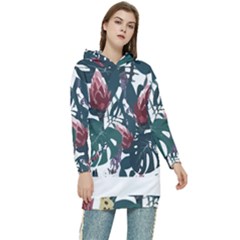 Tropical T- Shirt Tropical Magnificent Tiger T- Shirt Women s Long Oversized Pullover Hoodie by maxcute