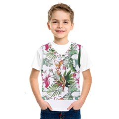 Tropical T- Shirt Tropical Majestic Floral T- Shirt Kids  Basketball Tank Top by maxcute