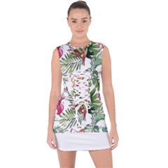 Tropical T- Shirt Tropical Majestic Floral T- Shirt Lace Up Front Bodycon Dress by maxcute