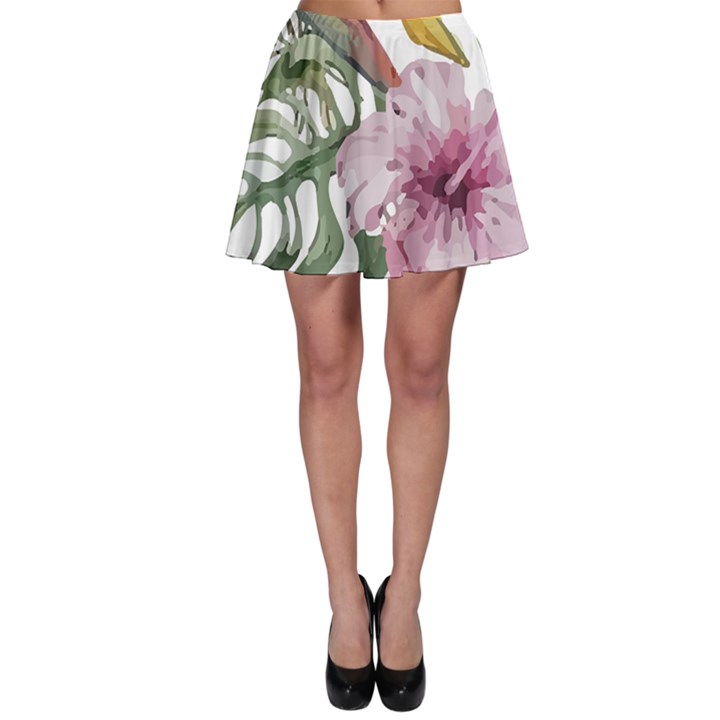 Tropical T- Shirt Tropical Modern Summer T- Shirt Skater Skirt