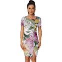 Tropical T- Shirt Tropical Modern Summer T- Shirt Fitted Knot Split End Bodycon Dress View1