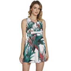 Tropical T- Shirt Tropical Modern Watercraft T- Shirt Sleeveless High Waist Mini Dress