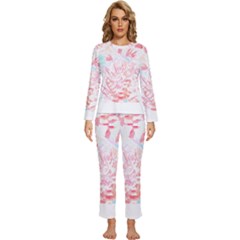 Tropical T- Shirt Tropical Noble Deform T- Shirt Womens  Long Sleeve Lightweight Pajamas Set