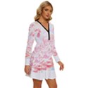 Tropical T- Shirt Tropical Noble Deform T- Shirt Long Sleeve Deep V Mini Dress  View3