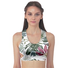 Tropical T- Shirt Tropical Pattern Antler T- Shirt Sports Bra by maxcute