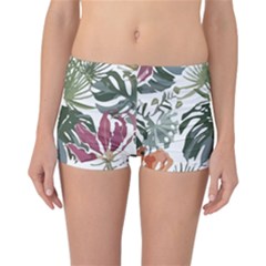 Tropical T- Shirt Tropical Pattern Antler T- Shirt Reversible Boyleg Bikini Bottoms by maxcute