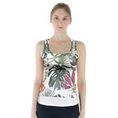 Tropical T- Shirt Tropical Pattern Antler T- Shirt Racer Back Sports Top by maxcute