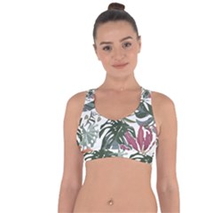 Tropical T- Shirt Tropical Pattern Antler T- Shirt Cross String Back Sports Bra by maxcute