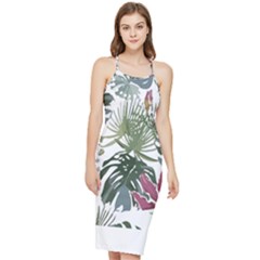 Tropical T- Shirt Tropical Pattern Antler T- Shirt Bodycon Cross Back Summer Dress by maxcute