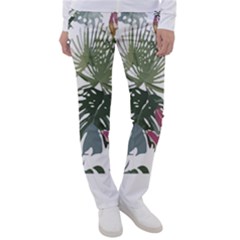 Tropical T- Shirt Tropical Pattern Antler T- Shirt Women s Casual Pants by maxcute