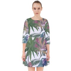 Tropical T- Shirt Tropical Pattern Chupa Flowers T- Shirt Smock Dress by maxcute