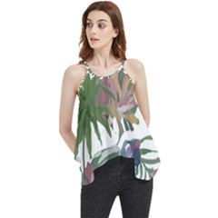 Tropical T- Shirt Tropical Pattern Chupa Flowers T- Shirt Flowy Camisole Tank Top