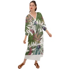 Tropical T- Shirt Tropical Pattern Chupa Flowers T- Shirt Grecian Style  Maxi Dress by maxcute