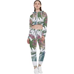 Tropical T- Shirt Tropical Pattern Chupa Flowers T- Shirt Cropped Zip Up Lounge Set by maxcute