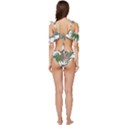 Tropical T- Shirt Tropical Pattern Chupa Flowers T- Shirt Ruffle Edge Tie Up Bikini Set	 View4