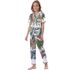 Tropical T- Shirt Tropical Pattern Chupa Flowers T- Shirt Kids  Satin Short Sleeve Pajamas Set by maxcute