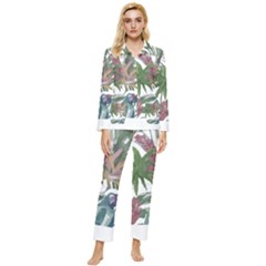 Tropical T- Shirt Tropical Pattern Chupa Flowers T- Shirt Womens  Long Sleeve Velvet Pocket Pajamas Set by maxcute