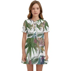 Tropical T- Shirt Tropical Pattern Chupa Flowers T- Shirt Kids  Sweet Collar Dress by maxcute