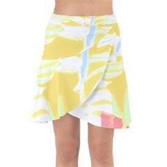 Tropical T- Shirt Tropical Pattern Feminiflorative T- Shirt Wrap Front Skirt