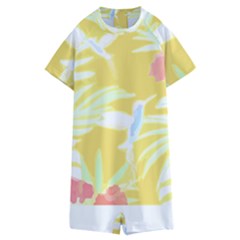 Tropical T- Shirt Tropical Pattern Feminiflorative T- Shirt Kids  Boyleg Half Suit Swimwear by maxcute